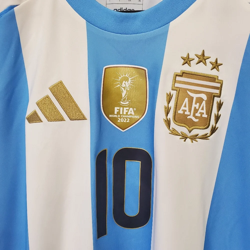 Adidas Argentina 2024 Messi 10 Home Jersey AFA Copa America Men Size Large